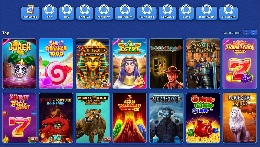 Pistolo Casino-side med populære spilleautomater